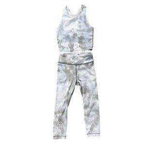 Athleta Girl High Rise Chit‎ Chat Capri Legging Set Girls Size XS (6) Athletic